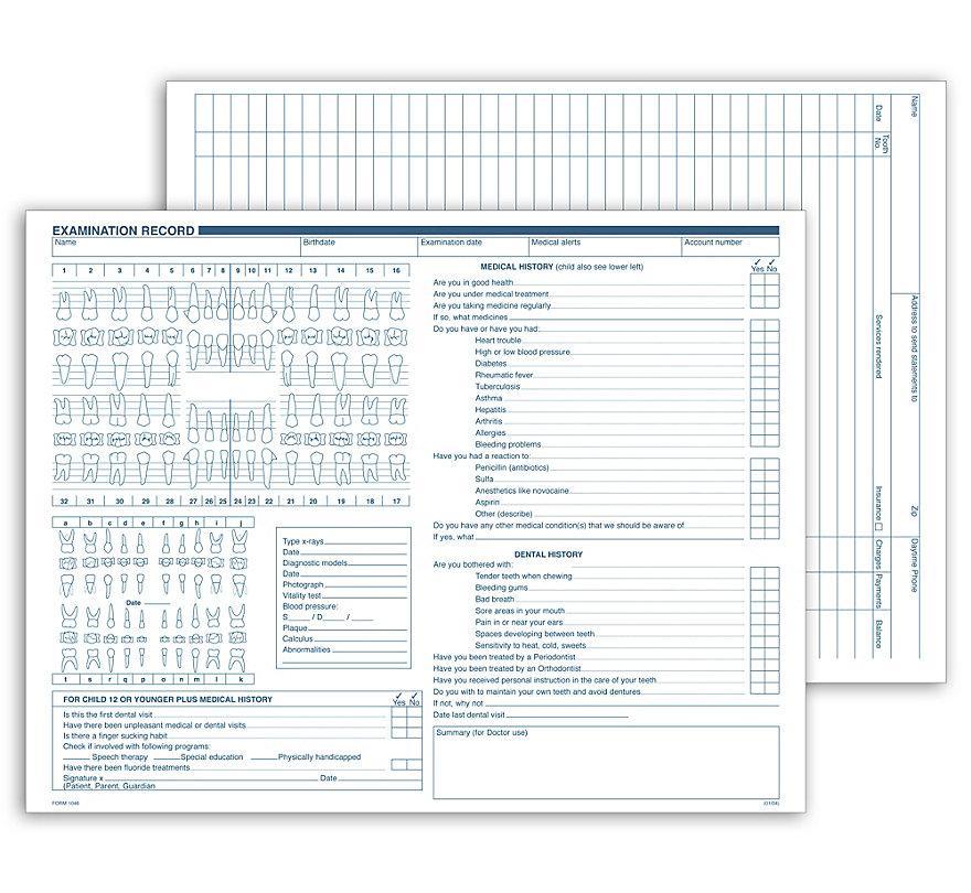Dental Exam Record, Multi-Use