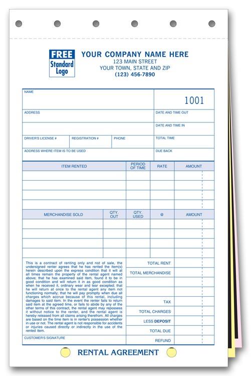 Rental Agreement With Carbons