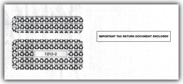 1099 Double Window Envelope, Self Seal