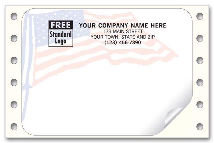 Continuous Flag Mailing Label