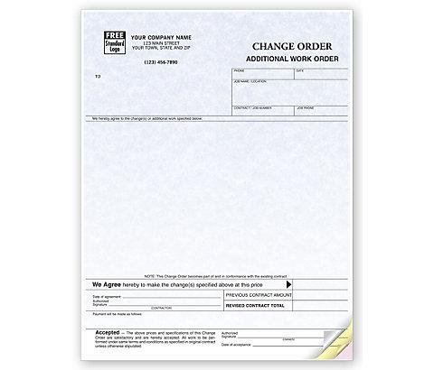 Change Orders, Laser, Parchment