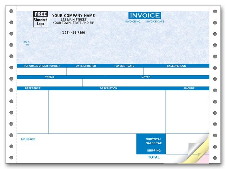 Continuous Service Invoice for One-Write Plus - Parchment