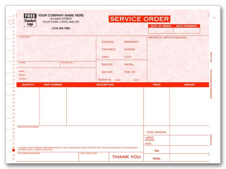 Continuous Work Order Form - Parchment