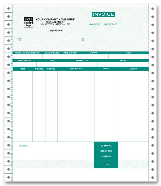 Continuous Inventory Invoice for One-Write Plus - Parchment