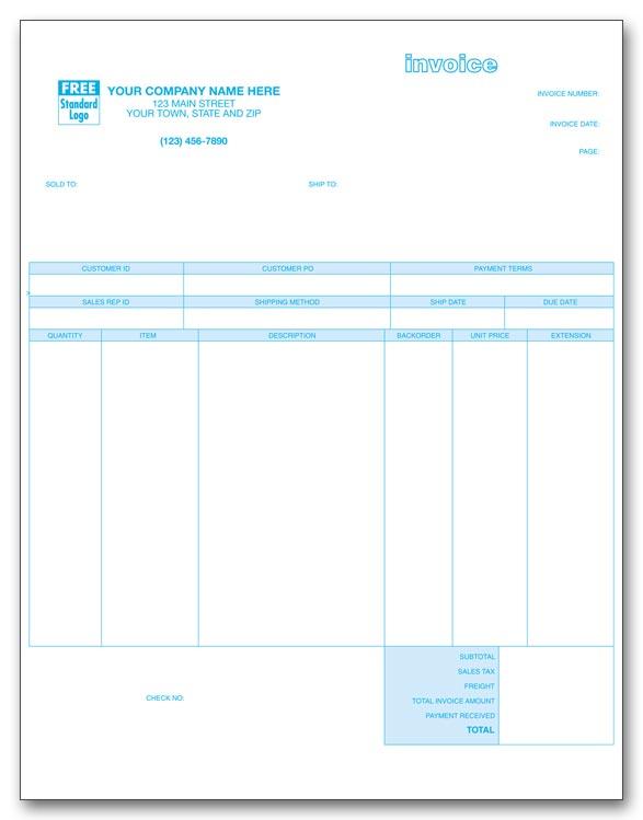 Laser Product Invoice for Peachtree