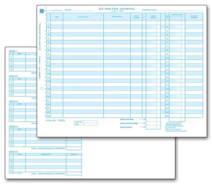 EZ Writer System Journals