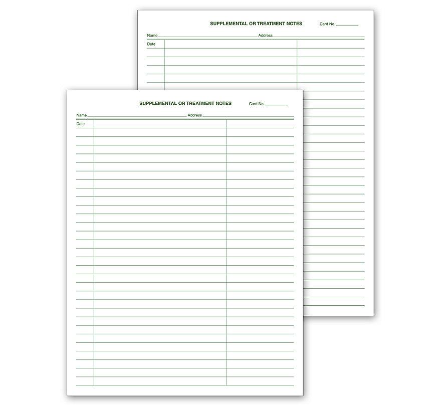 Supplemental & Treatment Notes No Hole Punch