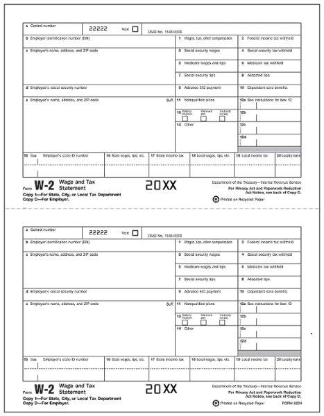 Laser W 2, Employer Copy 1/Copy D