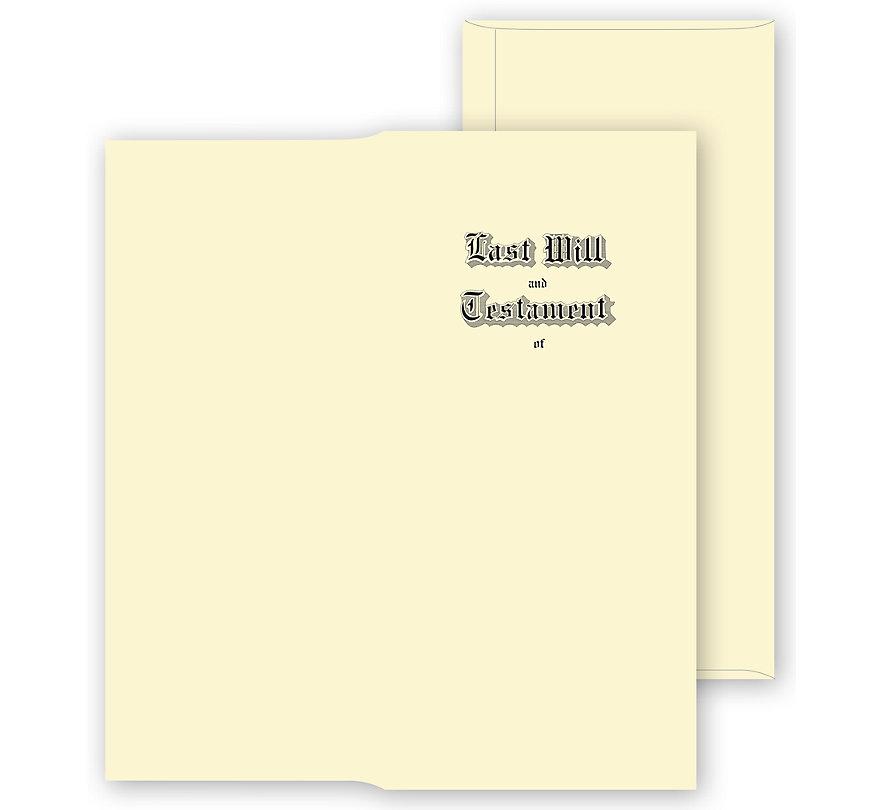 Will Envelopes, Engraved, Ivory