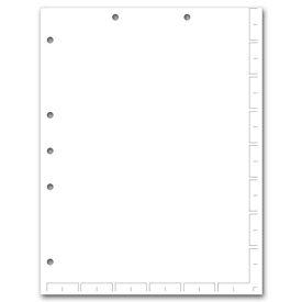 Chart File Divider Sheets, Unruled