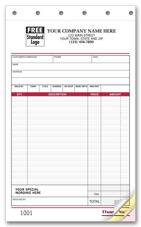 Custom Special Wording Receipts