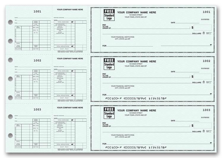 3-To-A-Page Salary Payroll Checks
