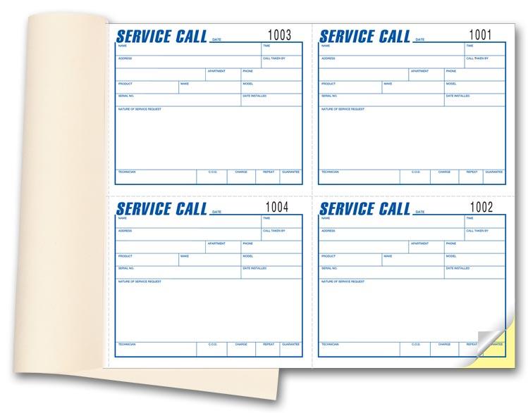 Service Call Books