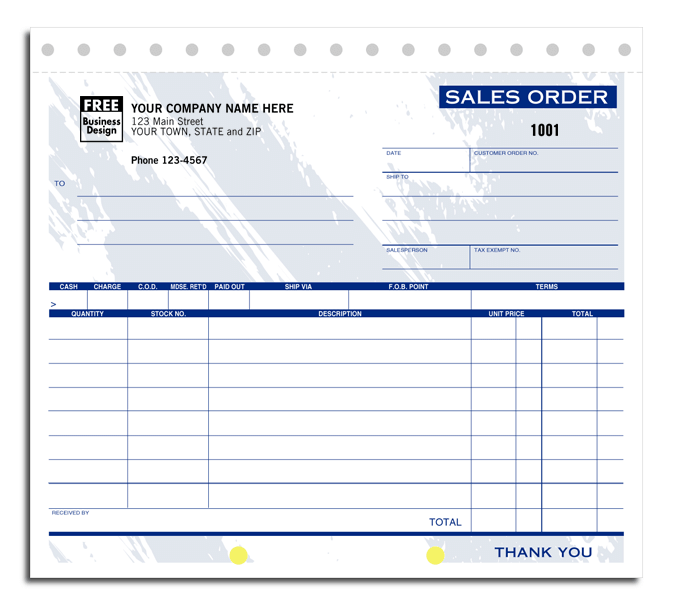 Small Sales Order Forms