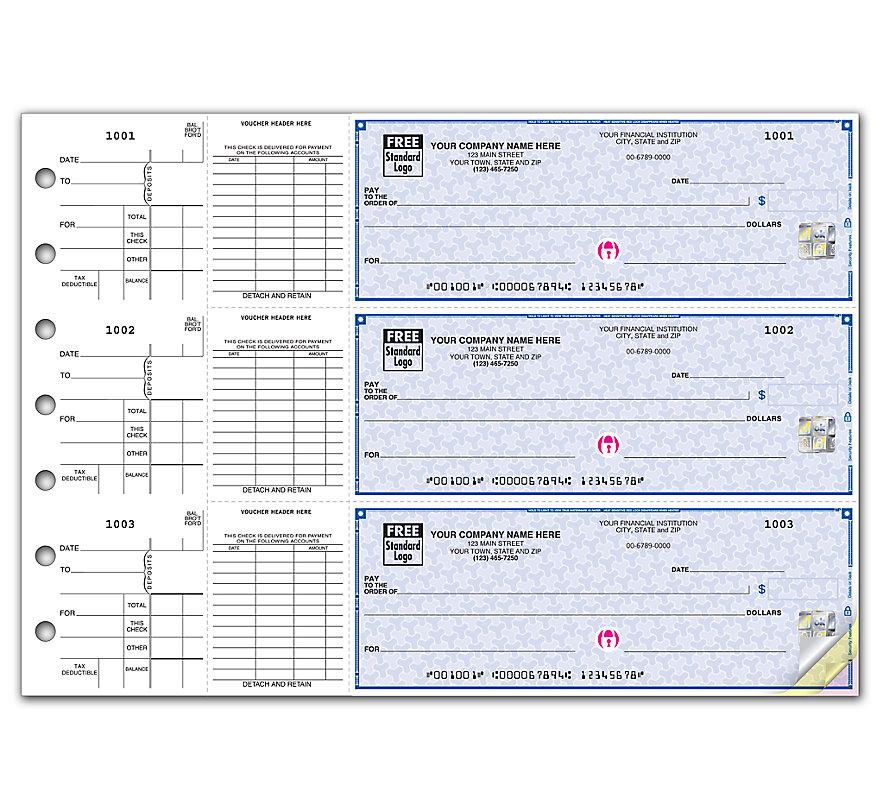 3 On A Page End Stub Voucher Check