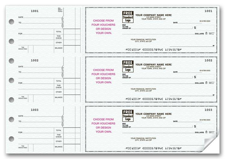 3-To-A-Page Checks with Choice of Voucher