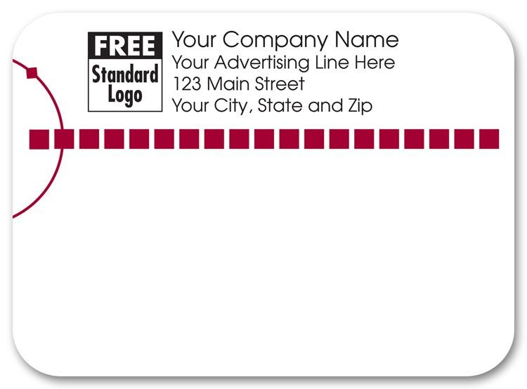 Classy Design Red Mailing Label