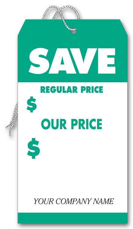 Personalized Large Green Tags