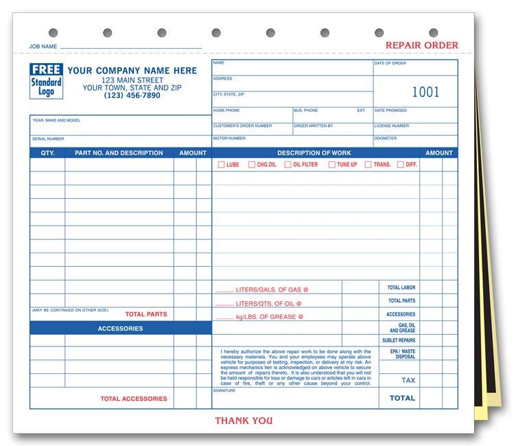 Auto Repair Orders
