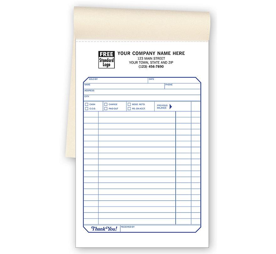 Sales Slips, Padded - Large