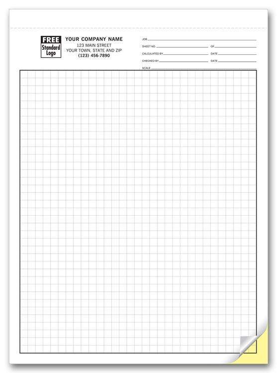 Carbonless Engineering Graph Paper - 1/4 Inch