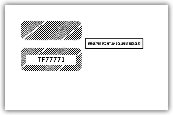 1099 2 Up Double Window Envelope