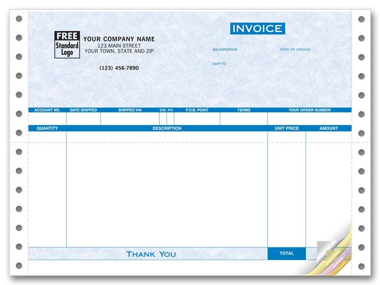Parchment Continuous Invoice - General