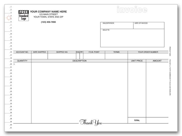 Compact Continuous Invoice with Mailing Label