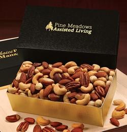 Gold & Black Gift Boxes with Deluxe Mixed Nuts