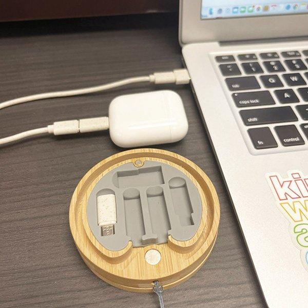 Bamboo Charging Cable/Accessory Kit