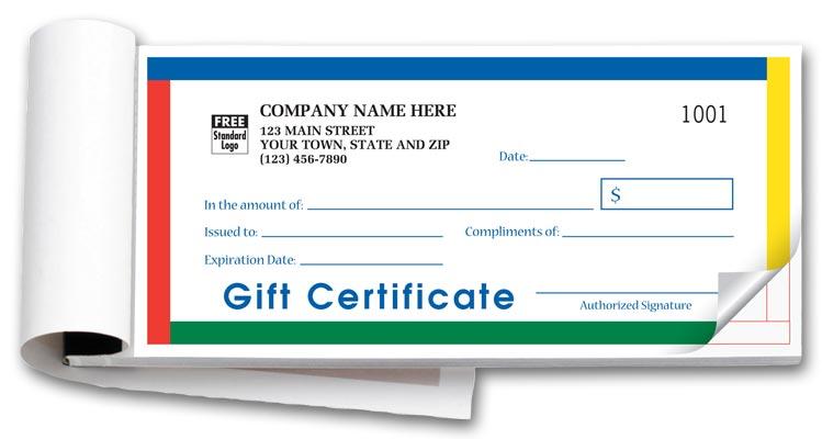 Personalized Gift Certificate Booklets