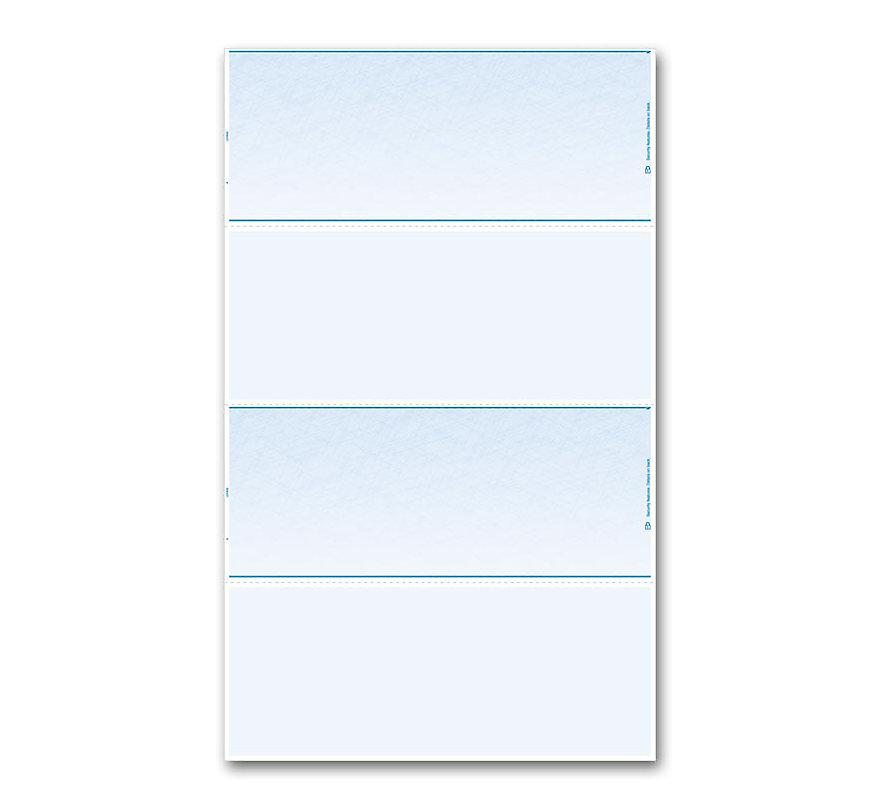 Laser 2-Up Check 14" Sheet Blank Stock