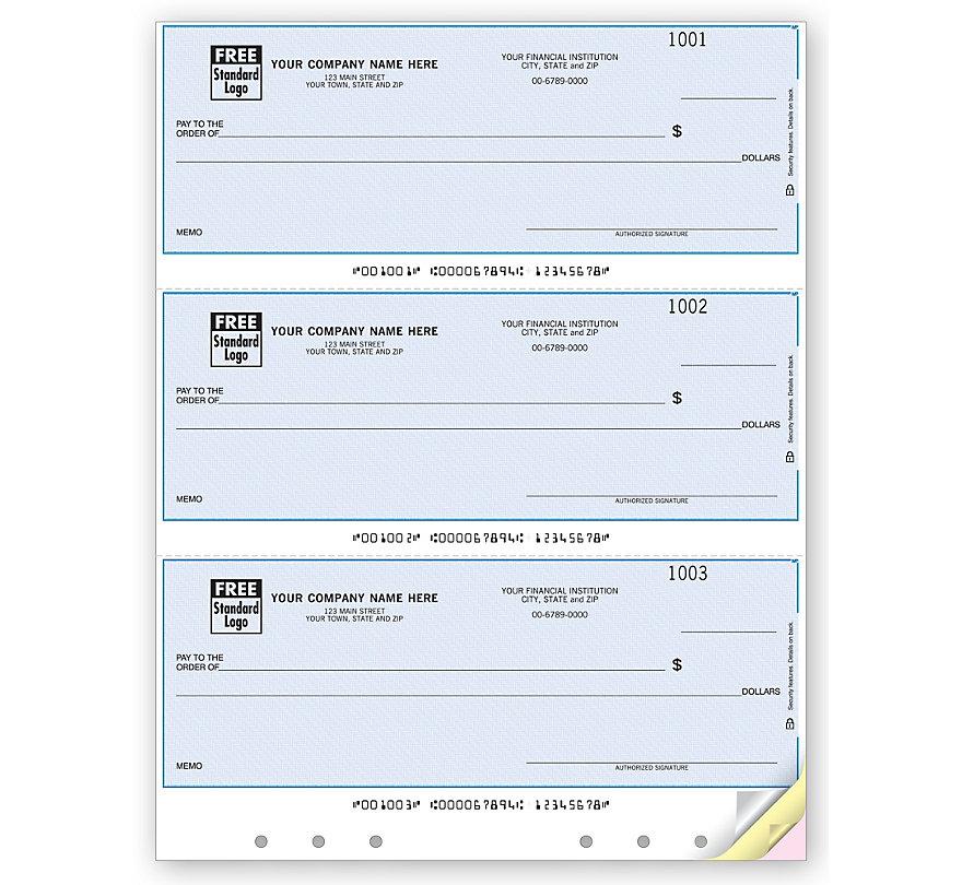 Lined & Hole Punched 3 Up Laser Multipurpose Check