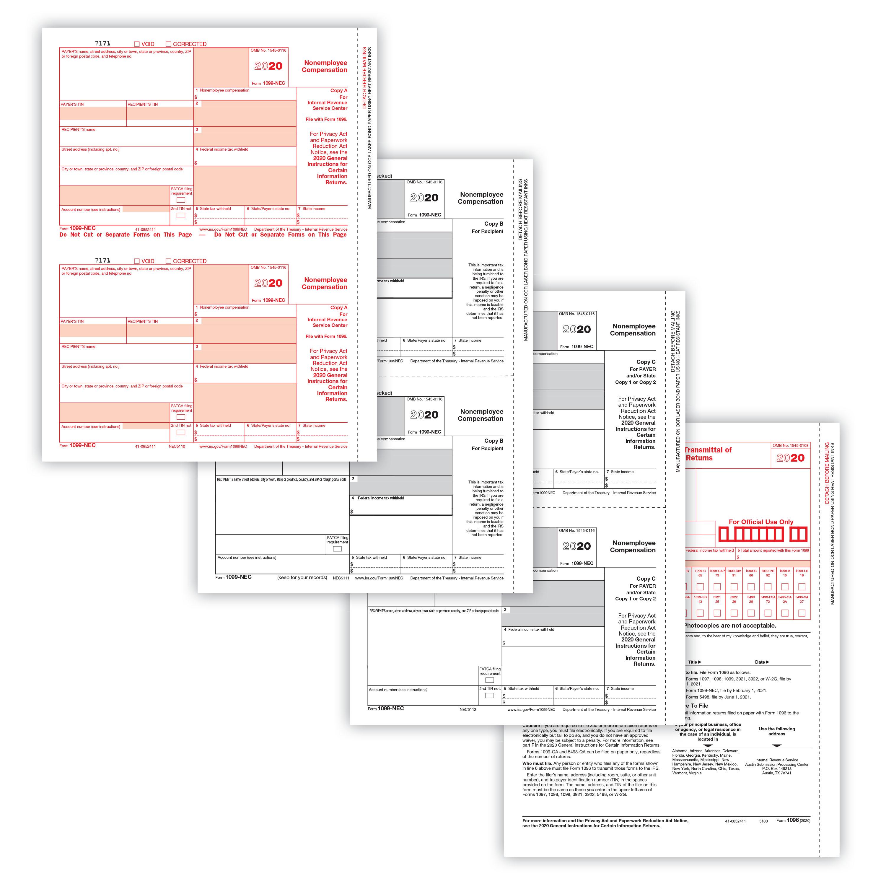 1099 NEC LZR PACKAGED SET 4PT (50 EMP)