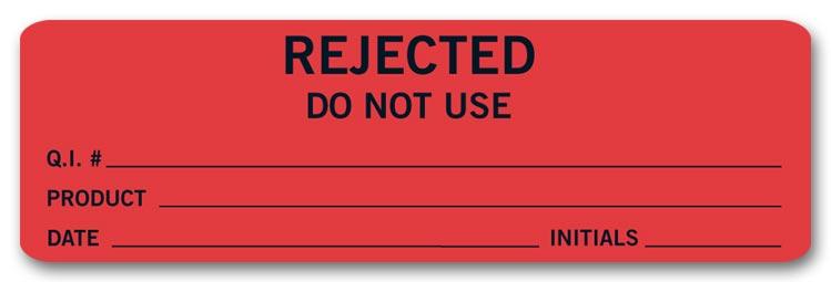 Rejected Printed Paper Labels