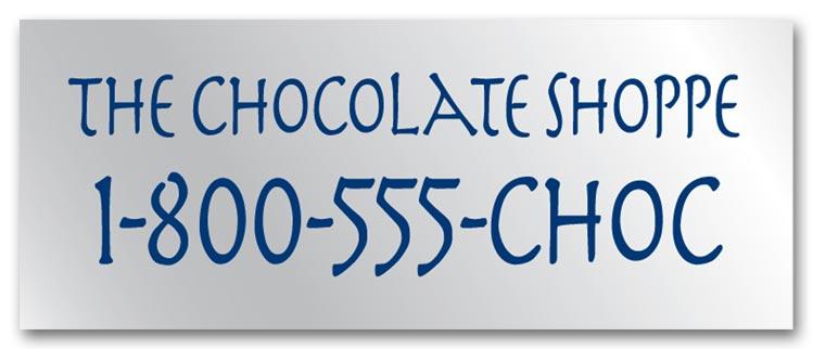 Square Corner Chrome Labels