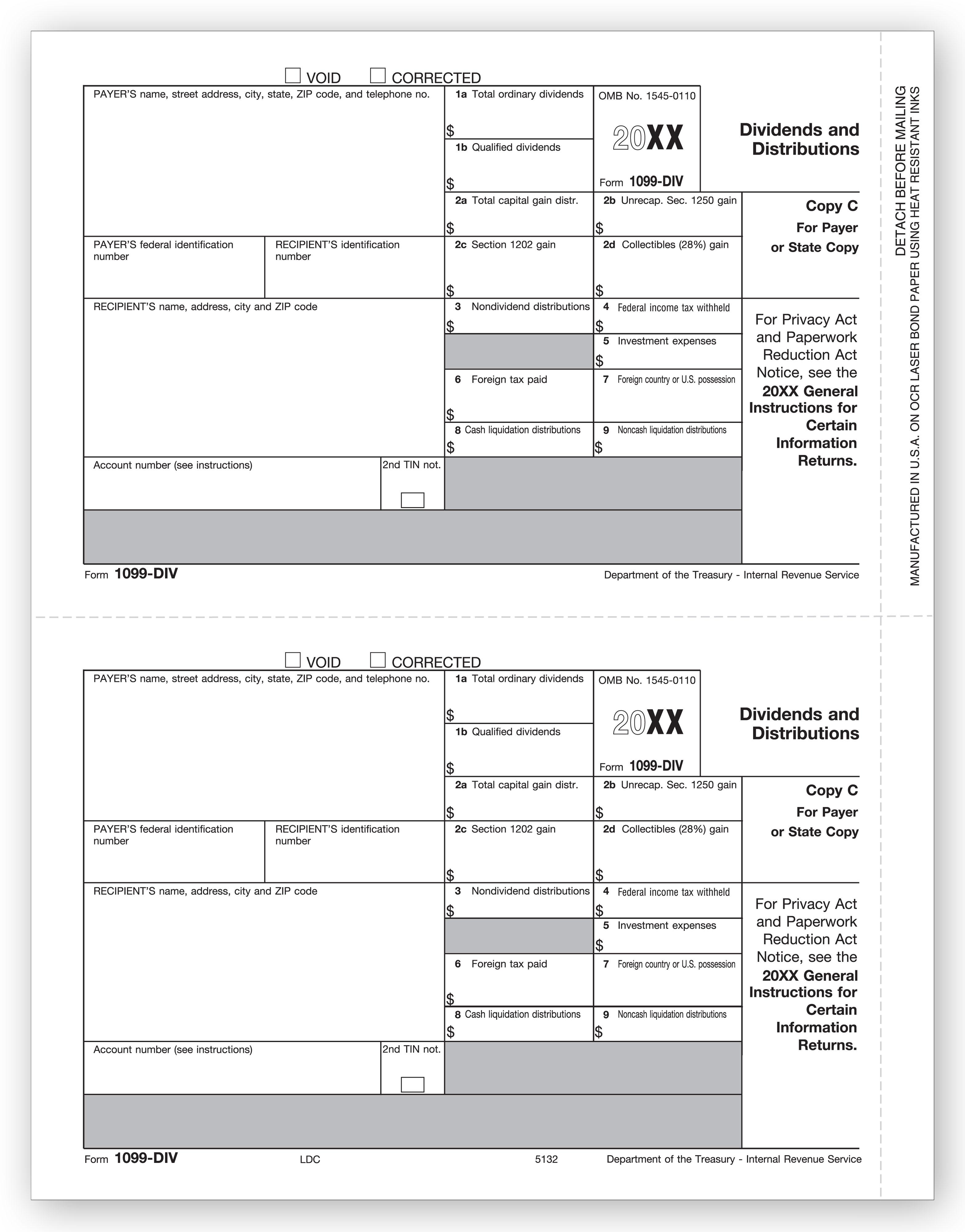 Laser 1099 DIV Income, State Copy C
