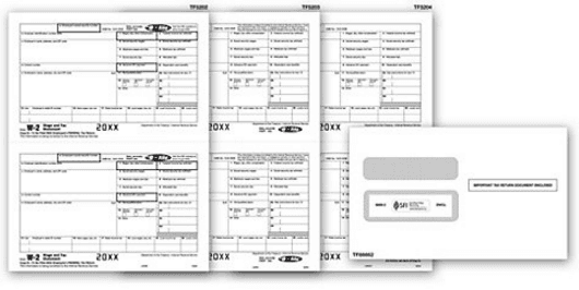 Laser W 2 Electronic Filing Set & Envelope Kit, 5 part