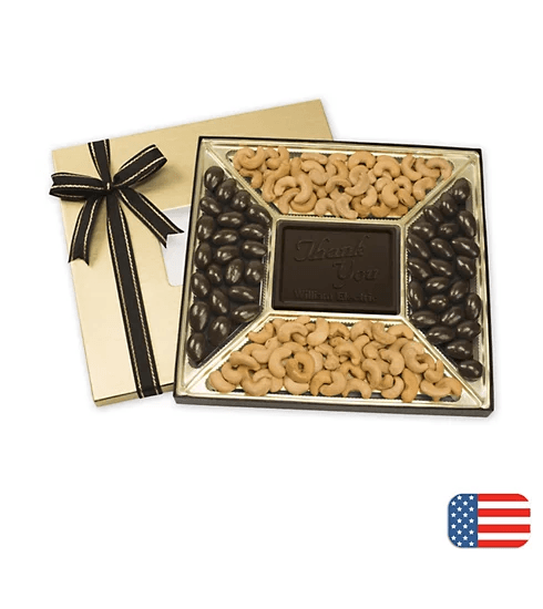 Promotional Premium Confection Assortments - Cashews/Almonds 20 oz.dark
