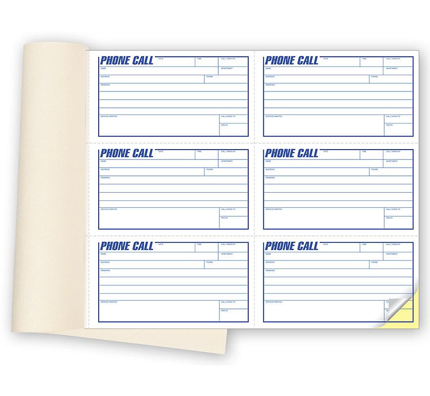 Phone Message Book With Carbons