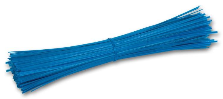 9" Plastic Coated Blue Wire Ties