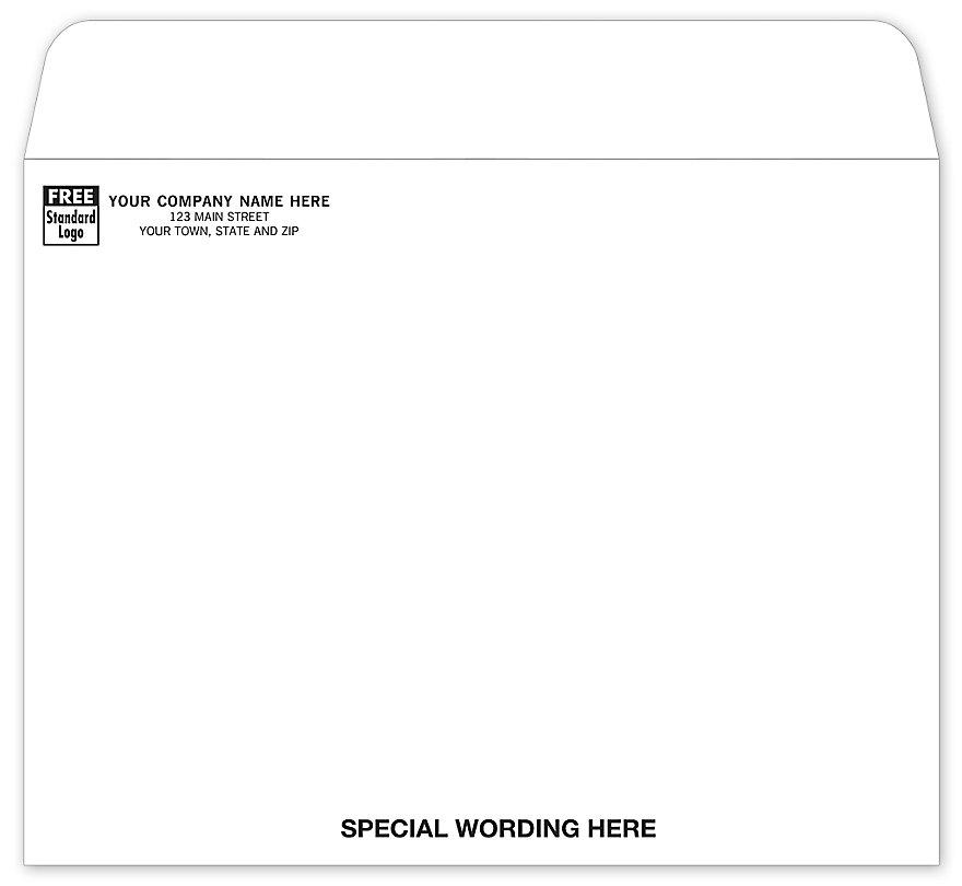 White Open Top Mailing Envelope