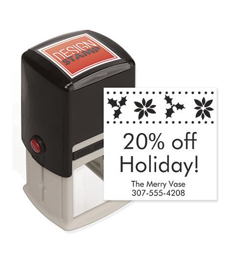 Holly Joy Design Stamp - Self-Inking