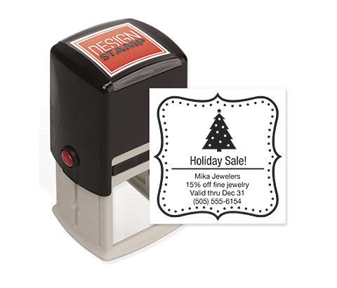 Holiday Dots Design Stamp - Self-Inking