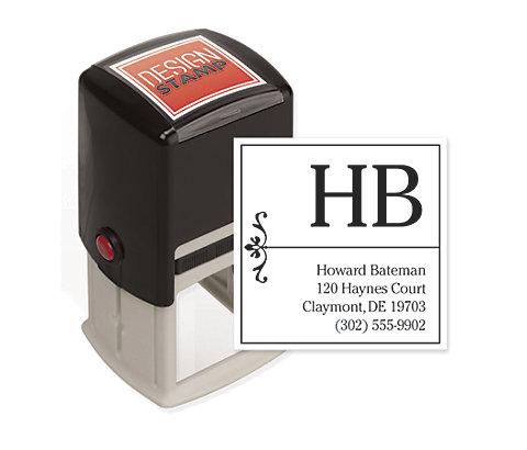 Simple Elegance Monogram Design Stamp - Self-Inking