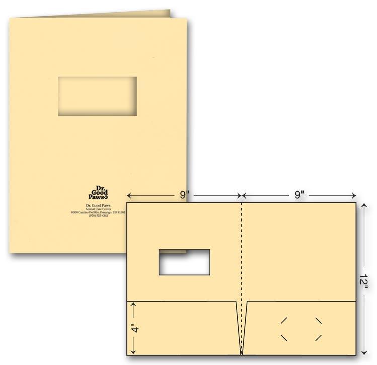 Standard Presentation Folder - Ink Imprint - w/window