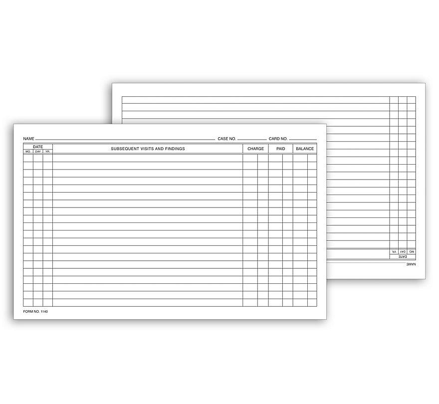 Continuation Exam Records Card Style With Account Record