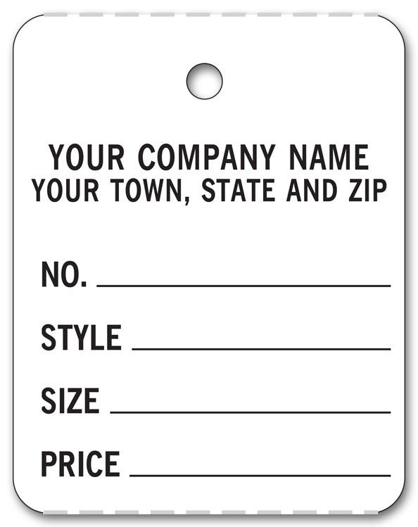 Strips of White Price Tags
