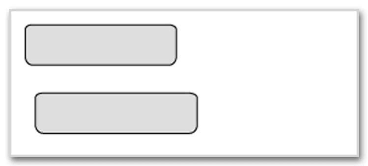 Dual Window Envelopes for Personal Size System