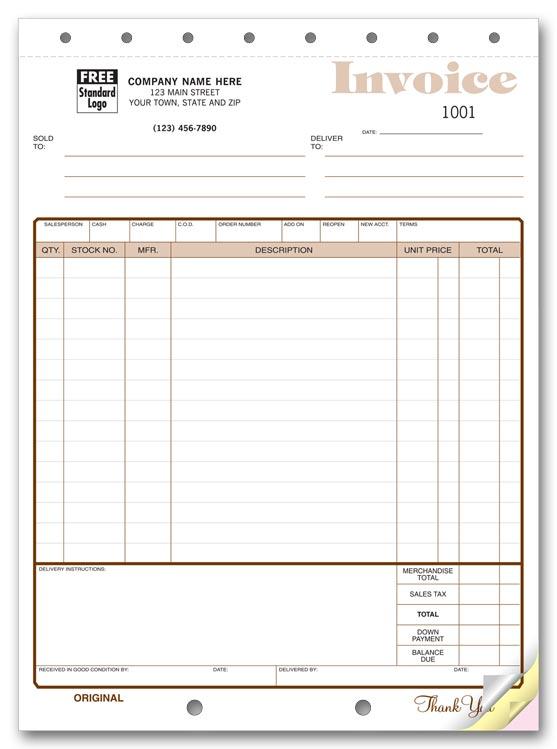 Professional Invoices - Appliances & Furniture Invoices